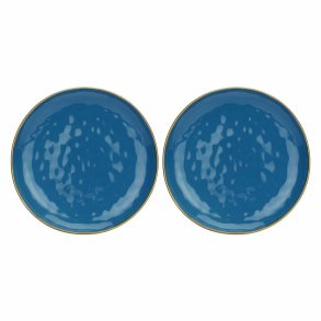 Set of 2 Concerto Blu Avio Round Platters - Navy Blue, 32 cm