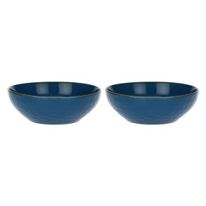 Set of 2 Concerto Blu Avio Salad Bowls - Navy Blue, 26 cm