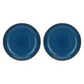 Set of 2 Concerto Blu Avio Round Bowls - Navy Blue, 30 cm