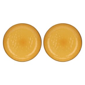 Set of 2 Concerto Ocra Round Bowls - Yellow, 30 cm
