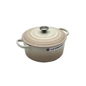Le Creuset Signature Roaster round 22cm Meringue creme (21177227164430)