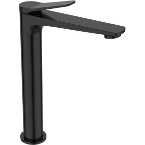 High basin mixer Nestos black gloss