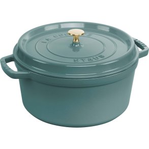 STAUB LA COCOTTE Garnek żeliwny okrągły 2.2 ltr, eukaliptusowy