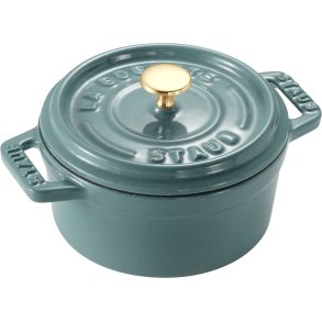 STAUB MINI COCOTTE Mini garnek żeliwny okrągły 250 ml, eukaliptusowy