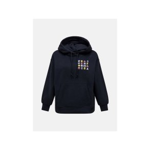 Bluza damska PEAK PERFORMANCE W Terry Graphic Hood kolor czarny - M
