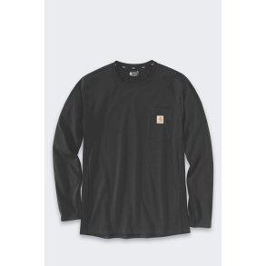 Bluza bez kaptura Carhartt Midweight L/S Pocket T-Shirt - black rozmiar: m