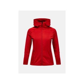 Bluza damska PEAK PERFORMANCE W Rider Essentials Midlayer Zip Hood kolor czerwony - S