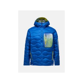 Kurtka puchowa m�ska PEAK PERFORMANCE M Helium Aop Utility Down Hood kolor niebieski - L