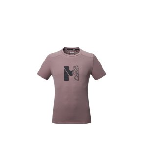 Koszulka m�™ska MILLET Kamet Map Ts Ss M fioletowa Ĺ›liwkowa - L