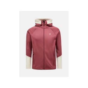 Bluza m�ska PEAK PERFORMANCE M Rider Essentials Midlayer Zip Hood kolor czerwony - L