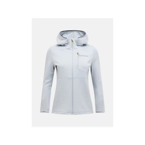 Bluza damska PEAK PERFORMANCE W Trail Polartec Power Grid Zip Hood kolor szary - S