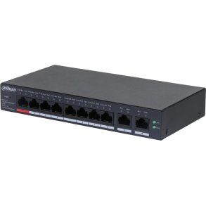 Dahua Technology DH-CS4010-8GT-110 netv�rksswitch Administreret L2 Gigabit Ethernet (10/100/1000) Str�m over Ethernet (PoE) Sort