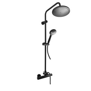 THERMOSTATIC SHOWER MIXER SET BLACK MATT