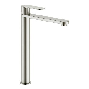 BASIN MIXER RIO STANDING HIGH BRU NICKEL