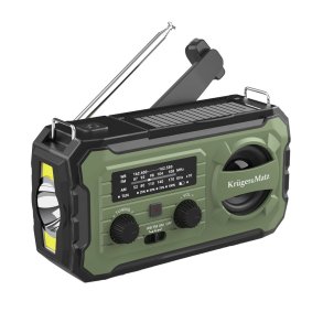Radio solarne, przenone radio awaryjne SOS, powerbank 10000mAh, latarka, dynamo, Kruger&Matz