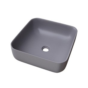 WASHBASIN CATANIA 385X385X140 MATT GREY