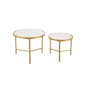 TABLE COFFEE FATIMA D63-48CM WHITE