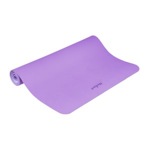 Mata gimnastyczna do ćwiczeń joga, pilates, fitness, 200x115cm, grubość 1cm, materiał TPE, fioletowa, REBEL ACTIVE