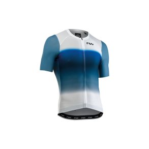 Koszulka rowerowa NORTHWAVE Blade Air Jersey S/s biało niebieski - M