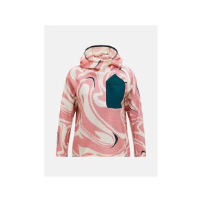 Bluza damska PEAK PERFORMANCE W Freelight Aop Polartec Alpha Hood kolor r�żowy - L