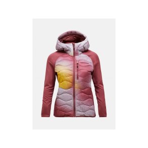Kurtka damska puchowa PEAK PERFORMANCE W Helium Aop Down Hybrid Hood kolor multikolor - L