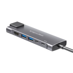 Adapter (HUB) USB typu C na HDMI/2x USB3.0/2x USB typu C/RJ45