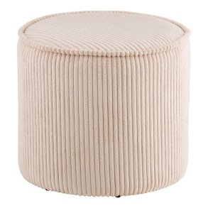 POUF CORDUROY BEIGE D40X35CM