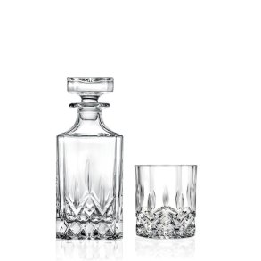 WHISKEY GLASSES AND GARAFE SET 6 PCS. OP