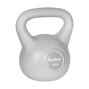Kettlebell bitumiczny 20 kg szary  REBEL ACTIVE