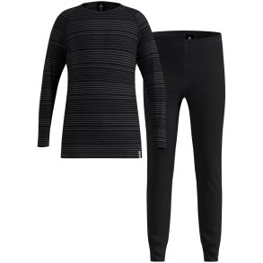 Komplet bielizny termoaktywnej dziecięcej Odlo ACTIVE WARM SET Set long czarny   140