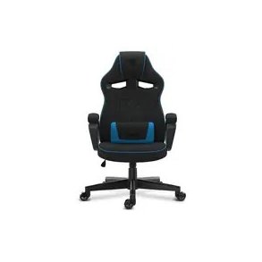 Fotel SENSE7 Knight materiałowy czarno-niebieski
