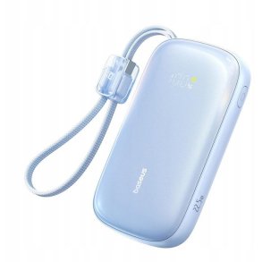 Powerbank Baseus EnerFill FC21 20000 mAh 22,5 W USB-A USB-C niebieski z odłączanym kablem Lightning