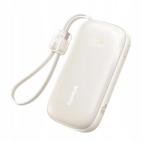 Powerbank Baseus EnerFill FC21 10000 mAh 22,5 W USB-A USB-C tytanowy z odłączanym kablem Lightning