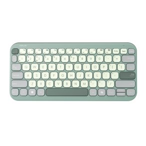 ASUS KW100 KEYBOARD/GN/GE/81 tastatur Hjem Bluetooth QWERTZ Tysk Gr�n, Lysegr�n