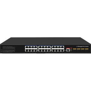 Cudy GS5024PS4 Administreret L3 Gigabit Ethernet (10/100/1000) Str�m over Ethernet (PoE) Sort