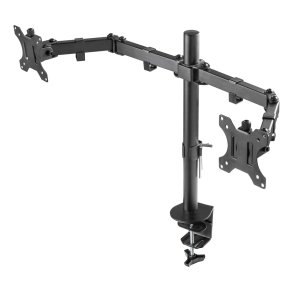 Deltaco Gaming Dual monitor desk mount, 13