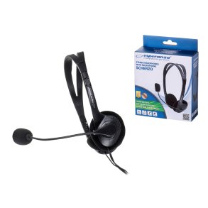 Esperanza EH102 hovedtelefoner/headset Ledningsf�rt Opkald/musik Sort