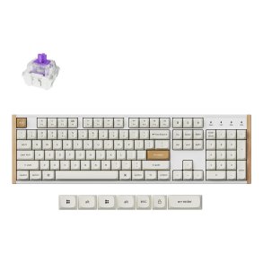 Keychron K10 HE tastatur Spil USB + RF Wireless + Bluetooth QWERTY Engelsk Hvid, Tr�