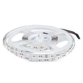 LED-strimmel V-TAC VT-5050 60-IP20-7 600LED RGB SMD5050 24V IP20 7W/m (SKU 212592)