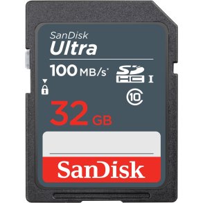 SanDisk Ultra 32GB SDHC Mem Card 100MB/s hukommelseskort UHS-I Klasse 10