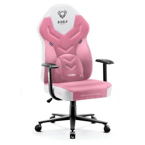 DIABLO X-GAMER gaming-stol i pink og hvid