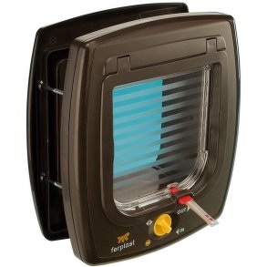 FERPLAST Swing 7 - Dr med magnetls til sm hunde og katte, brun