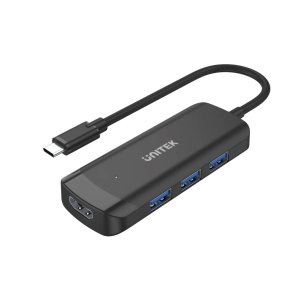 Unitek H1110B aktiv hub USB-C, 3 X USB-A 3.1, HDMI 4K30HZ