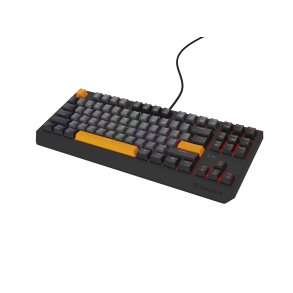 GENESIS Thor 230 TKL tastatur Spil USB + RF Wireless + Bluetooth QWERTY Sort, Gr, Orange