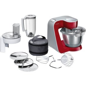 Bosch MUM58720 foodprocessor 1000 W 3,9 L Gr, Rd, Rustfrit stl