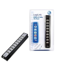 LogiLink UA0096 interface hub 480 Mbit/s Sort