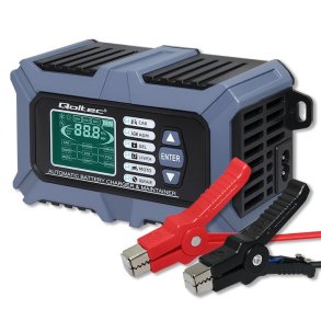 Qoltec 52488 Intelligent mikroprocessorbaseret oplader med batteritester og reparationsfunktion 12V | 6A | LCD | Batterioplader til AGM LiFePO4 GEL batterier