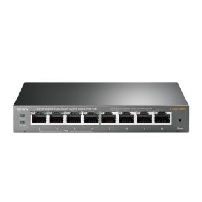 TP-Link TL-SG108PE Administreret L2 Gigabit Ethernet (10/100/1000) Str�m over Ethernet (PoE) Sort