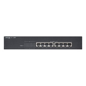 GS-1208P Ikke administreret Gigabit Ethernet (10/100/1000) Str�m over Ethernet (PoE) 1U Sort