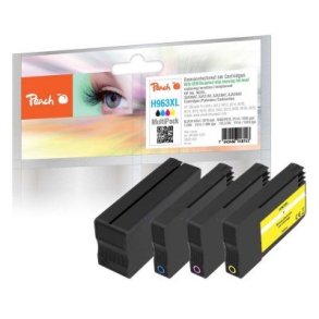 Peach PI300-1031 bl�kpatron 4 stk Kompatibel H�jt (XL) udbytte Sort, Bl�, Lyser�d, Gul